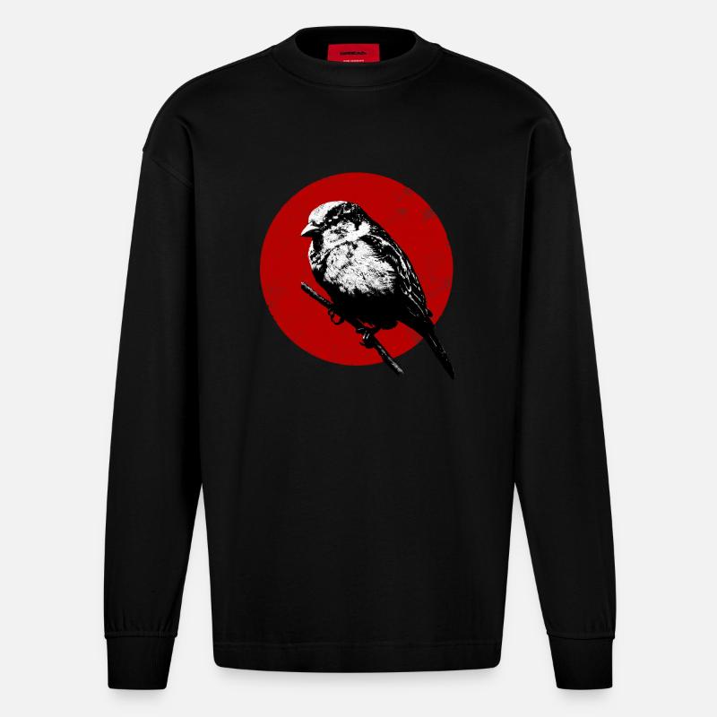 Sparrow - Heavyweight Oversized Organic Langarmshirt Made in EU - SOLID BLACK