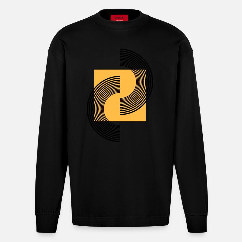 boho3 - Manches longues bio épais oversize fabriqué en UE - SOLID BLACK