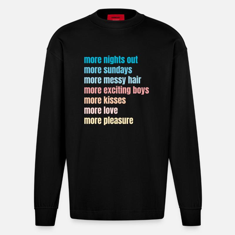 spass - Heavyweight Oversized Organic Langarmshirt Made in EU - SOLID BLACK