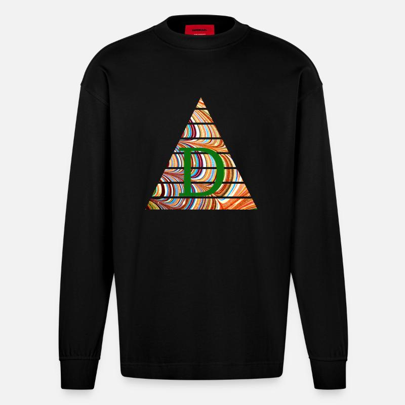 Triangle E 56 D - Heavyweight Oversized Organic Longsleeve Shirt Made in EU - SOLID BLACK