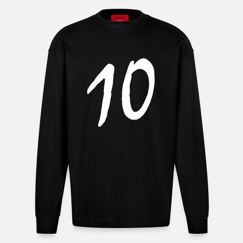 10 - Heavyweight Oversized Organic Langarmshirt Made in EU - SOLID BLACK