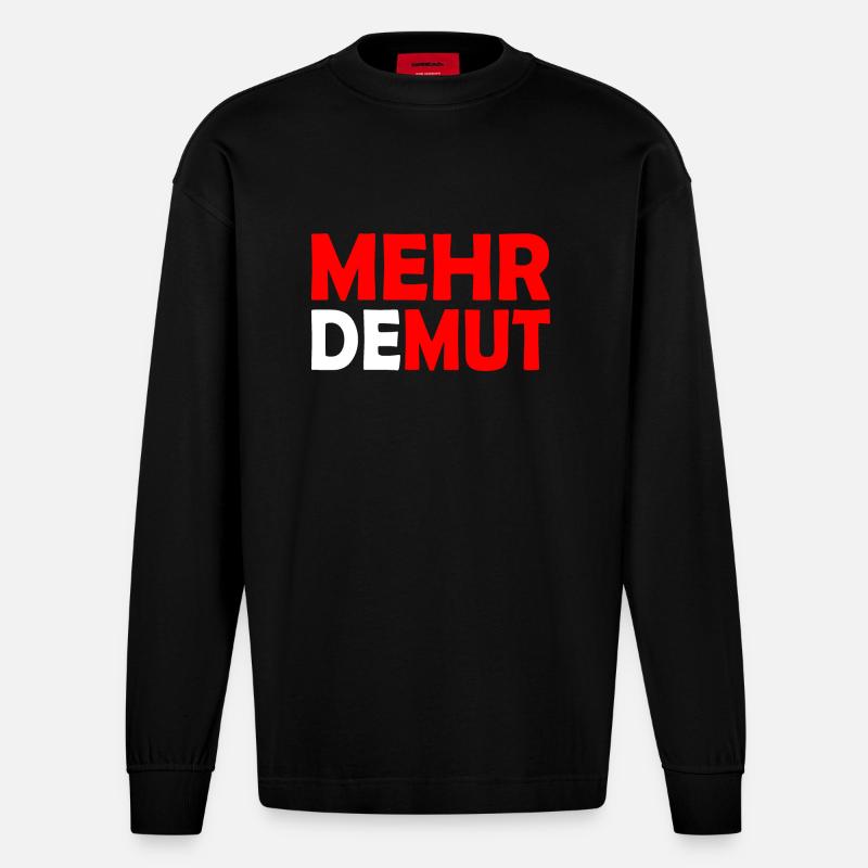 Demut - Heavyweight Oversized Organic Langarmshirt Made in EU - SOLID BLACK