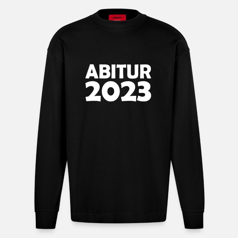 Abitur 2023 - Heavyweight Oversized Organic Langarmshirt Made in EU - SOLID BLACK