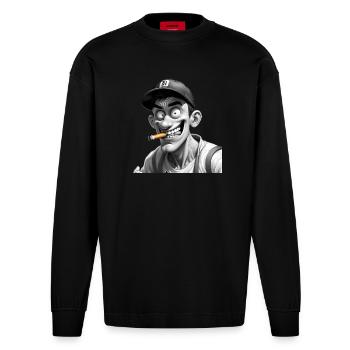 Freak - Heavyweight Oversized Organic Longsleeve Shirt Made in EU - SOLID BLACK - Front
