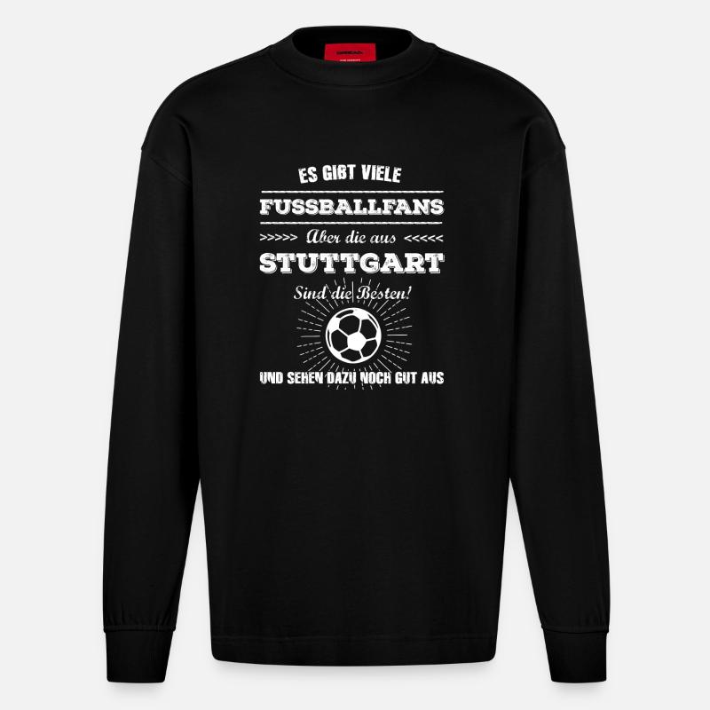 Stuttgart - Heavyweight Oversized Organic Langarmshirt Made in EU - SOLID BLACK