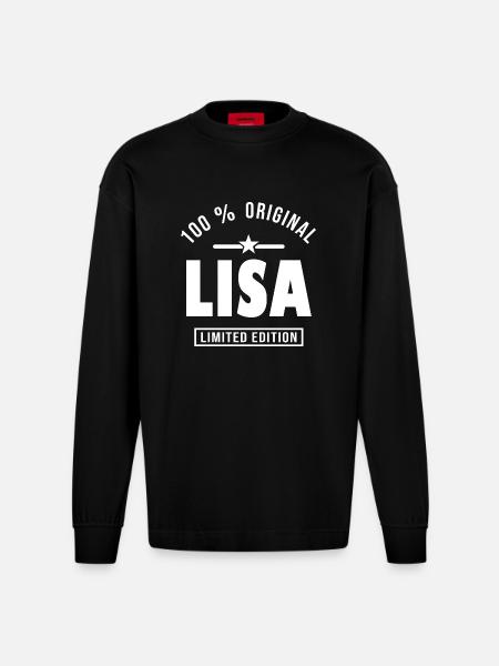 Lisa lisa - Heavyweight Oversized Organic Longsleeve Shirt Made in EU - SOLID BLACK