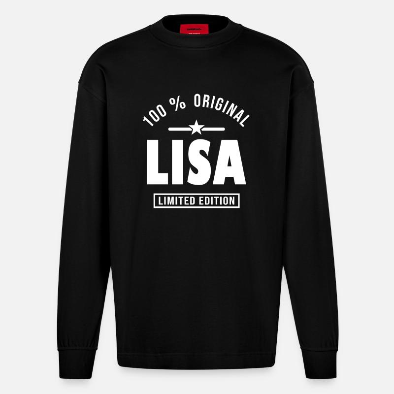Lisa lisa - Heavyweight Oversized Organic Langarmshirt Made in EU - SOLID BLACK