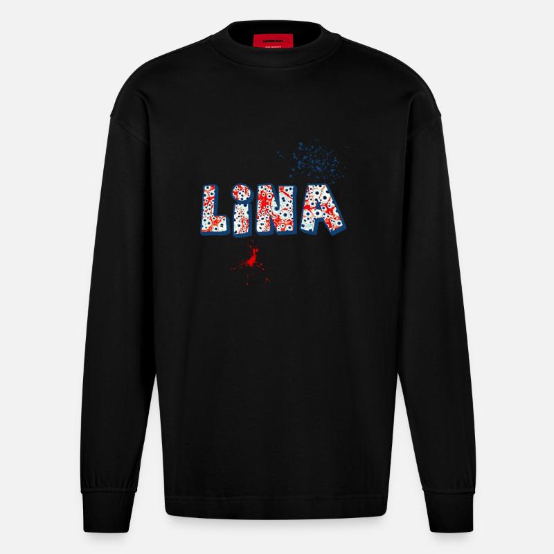 Lina E 260 - Manches longues bio épais oversize fabriqué en UE - SOLID BLACK