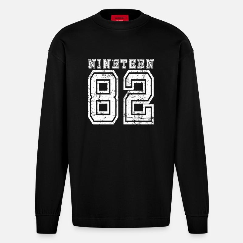 NINETEEN 1982 - Heavyweight Oversized Organic Langarmshirt Made in EU - SOLID BLACK