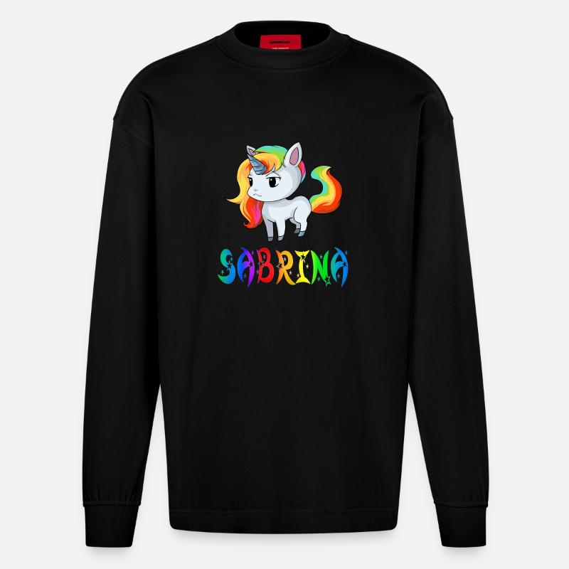 Sabrina Einhorn - Manches longues bio épais oversize fabriqué en UE - SOLID BLACK