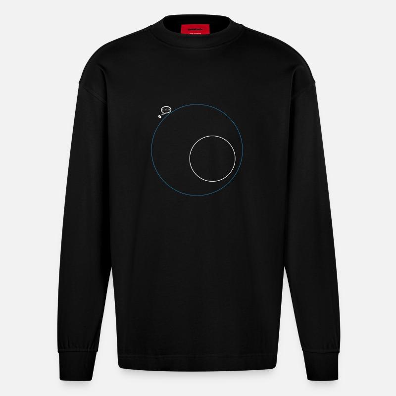 PUBG Minimap Fun - Heavyweight Oversized Organic Langarmshirt Made in EU - SOLID BLACK