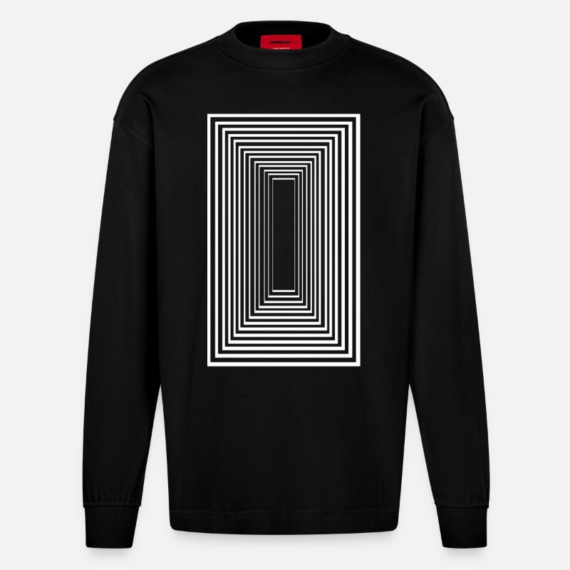 Tunnelblick - Heavyweight Oversized Organic Langarmshirt Made in EU - SOLID BLACK