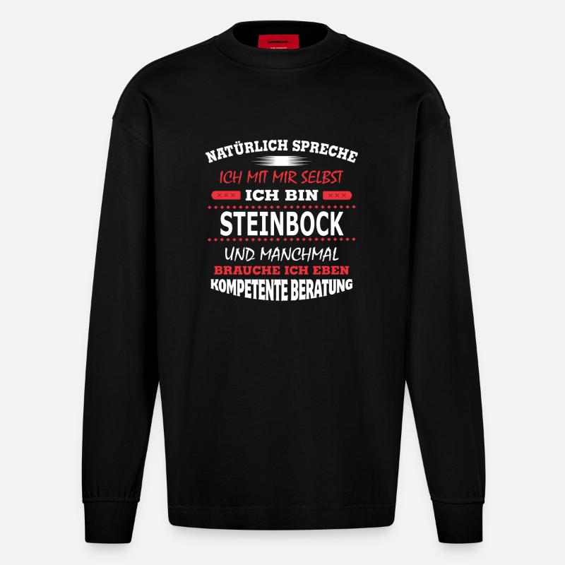 STEINBOCK - Heavyweight Oversized Organic Langarmshirt Made in EU - SOLID BLACK