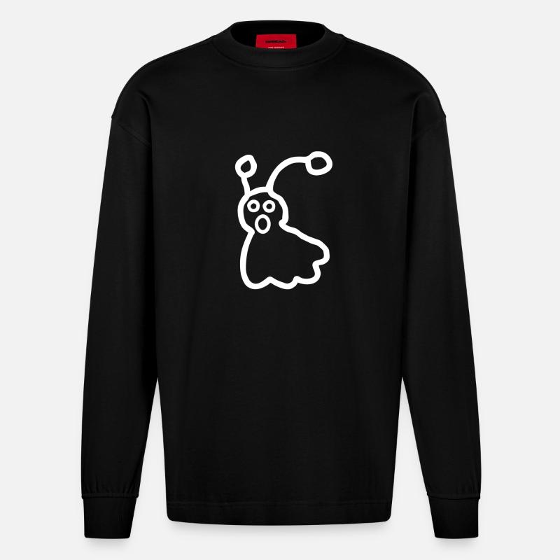 Schnecke - Heavyweight Oversized Organic Langarmshirt Made in EU - SOLID BLACK