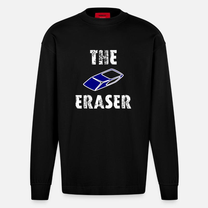 The Eraser - Heavyweight Oversized Organic Langarmshirt Made in EU - SOLID BLACK