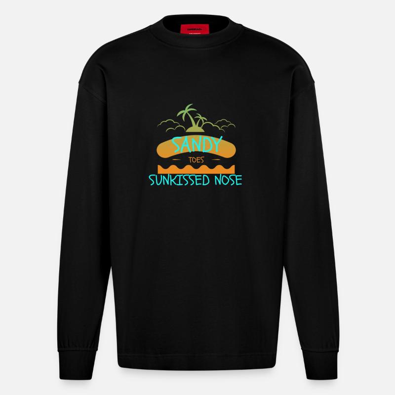Sunkissed - Heavyweight Oversized Organic Langarmshirt Made in EU - SOLID BLACK