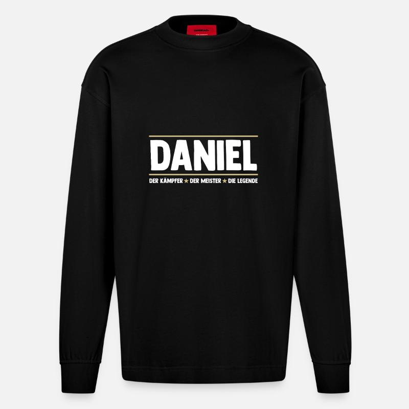 Daniel - Heavyweight Oversized Organic Langarmshirt Made in EU - SOLID BLACK