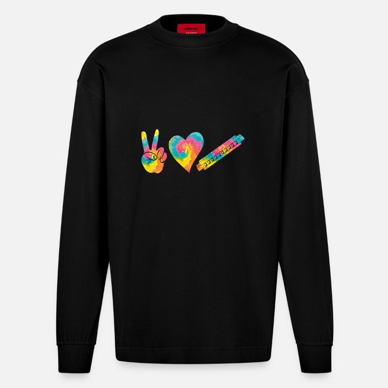 Harmonica Harmonica - Heavyweight Oversized Organic Longsleeve Shirt Made in EU - SOLID BLACK