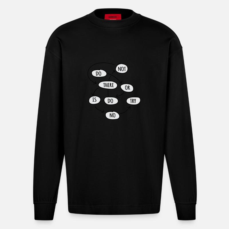 tun oder nicht tun - Heavyweight Oversized Organic Langarmshirt Made in EU - SOLID BLACK