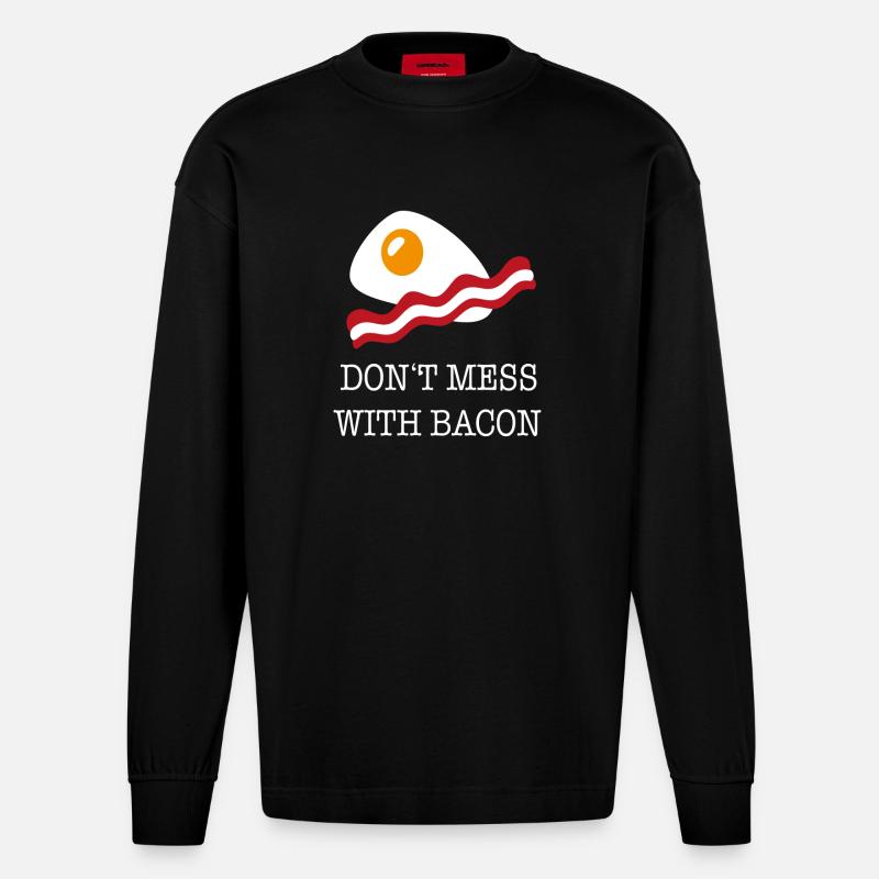 Bacon - Heavyweight Oversized Organic Longsleeve Shirt Made in EU - SOLID BLACK