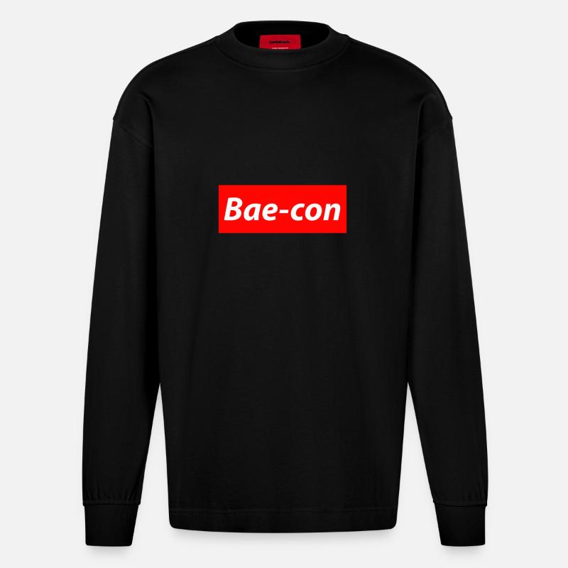 Bae-con - Heavyweight Oversized Organic Langarmshirt Made in EU - SOLID BLACK
