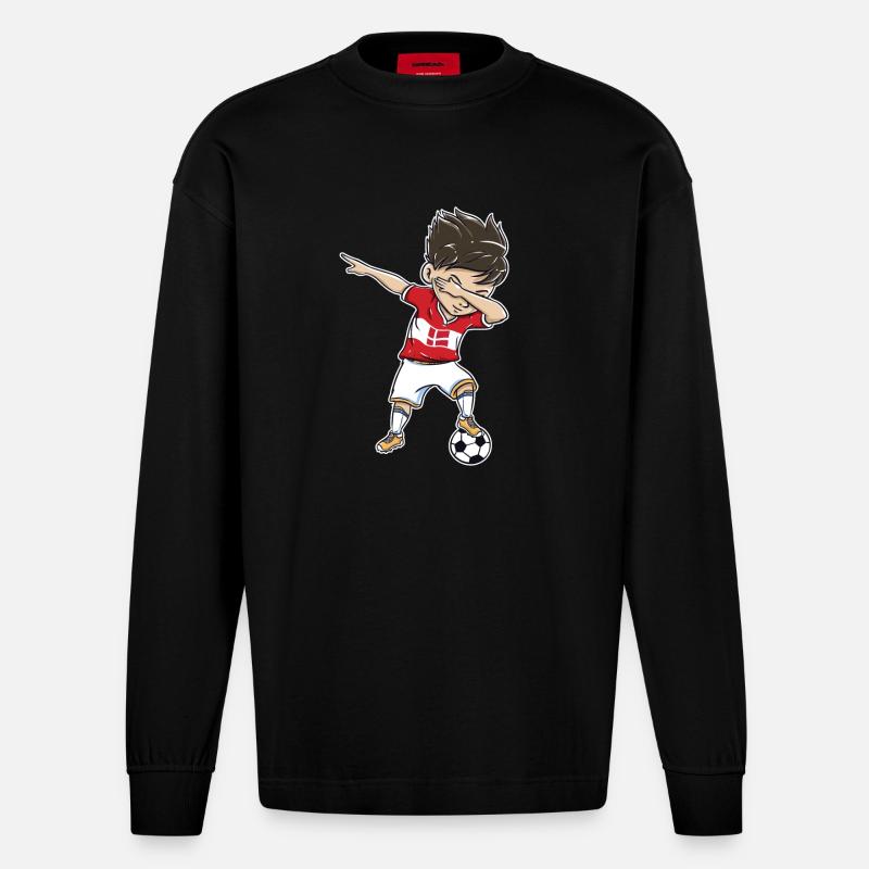  Denmark Gift Dab - Manches longues bio épais oversize fabriqué en UE - SOLID BLACK
