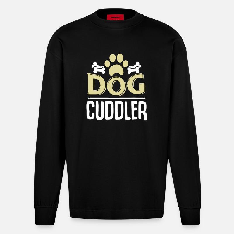 Hund - Heavyweight Oversized Organic Langarmshirt Made in EU - SOLID BLACK