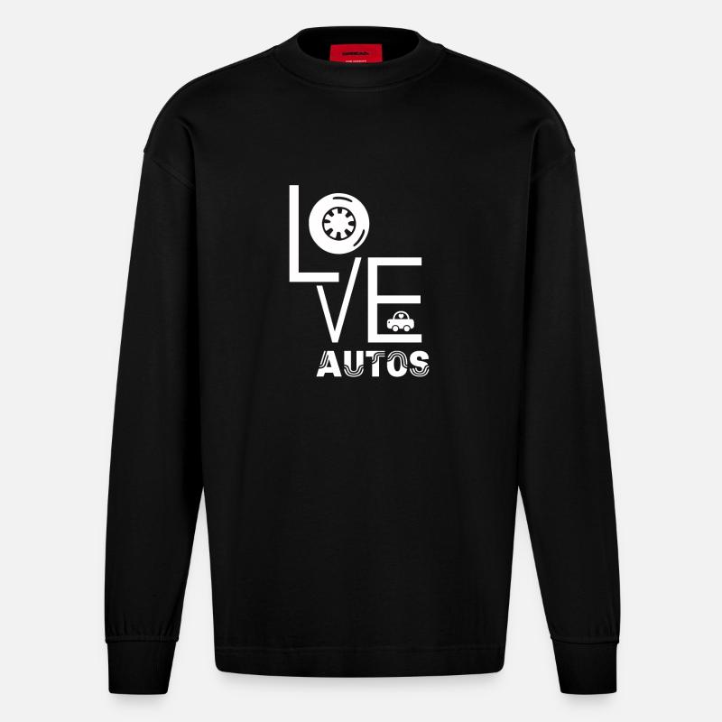 Auto - Heavyweight Oversized Organic Langarmshirt Made in EU - SOLID BLACK