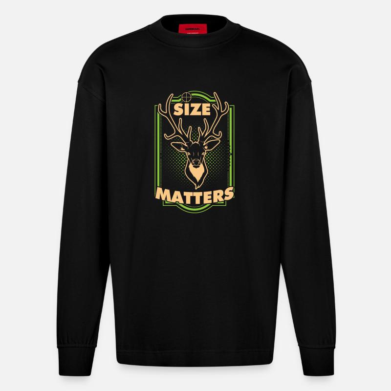 Taille Matter - Manches longues bio épais oversize fabriqué en UE - SOLID BLACK