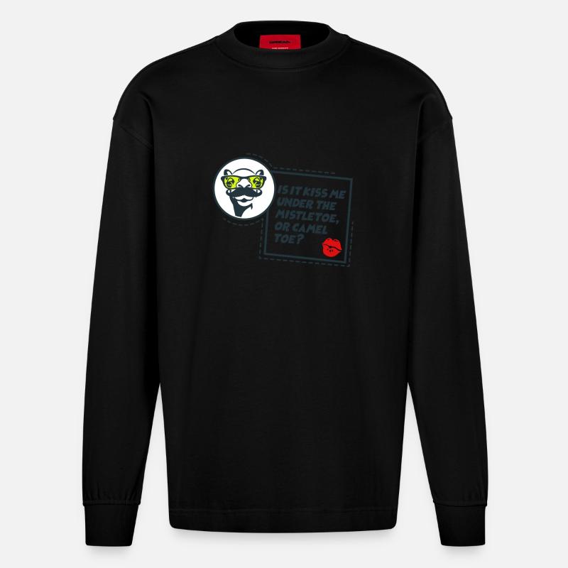 F011A023453F8149A777D96AEDD07C146AD9BC445A8B49FF0 - Heavyweight Oversized Organic Langarmshirt Made in EU - SOLID BLACK