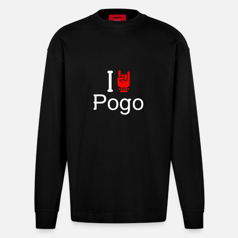 Pogo - Manches longues bio épais oversize fabriqué en UE - SOLID BLACK