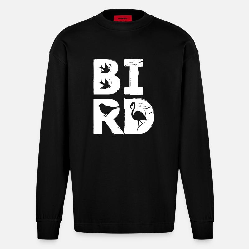 OISEAU / oiseau - Manches longues bio épais oversize fabriqué en UE - SOLID BLACK