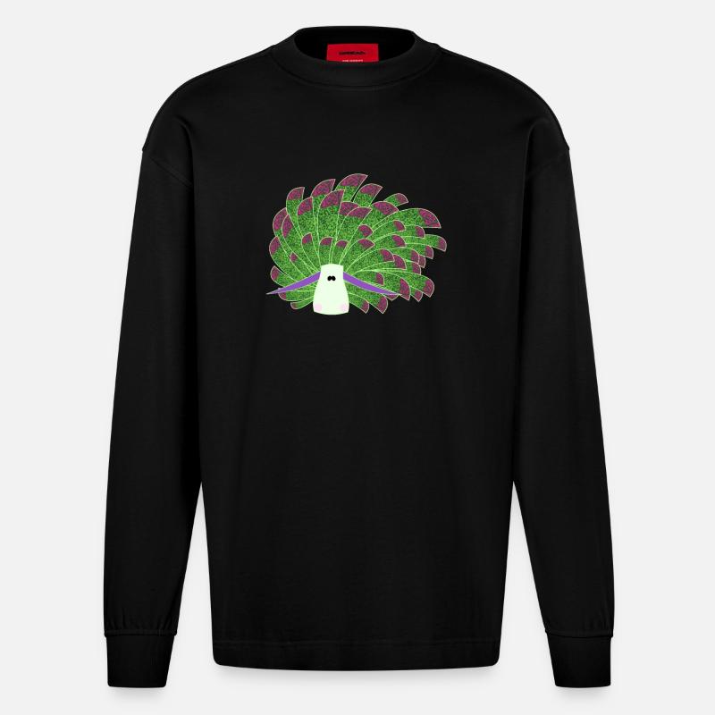 Nudibranches nudibranches - Manches longues bio épais oversize fabriqué en UE - SOLID BLACK