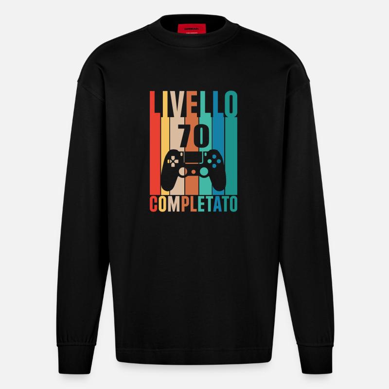 Stufe 70 - Heavyweight Oversized Organic Langarmshirt Made in EU - SOLID BLACK