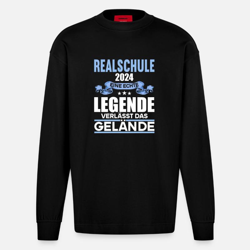 Lycée Jeunes Filles Lycée 2024 - Manches longues bio épais oversize fabriqué en UE - SOLID BLACK