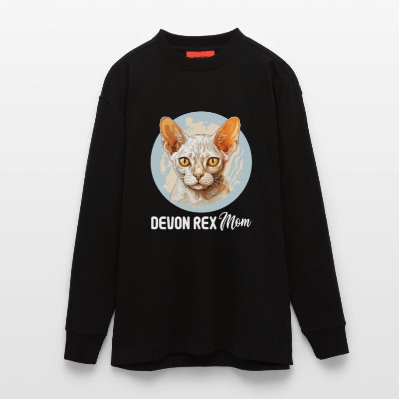 Chaton Devon Rex Chat Devon Rex Manches longues bio épais oversize fabriqué en UE