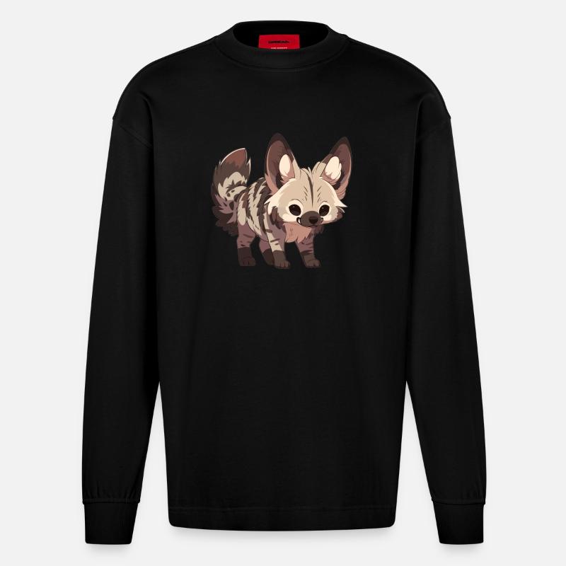 Aardwolves Aardwolf - Heavyweight Oversized Organic Longsleeve Shirt Made in EU - SOLID BLACK