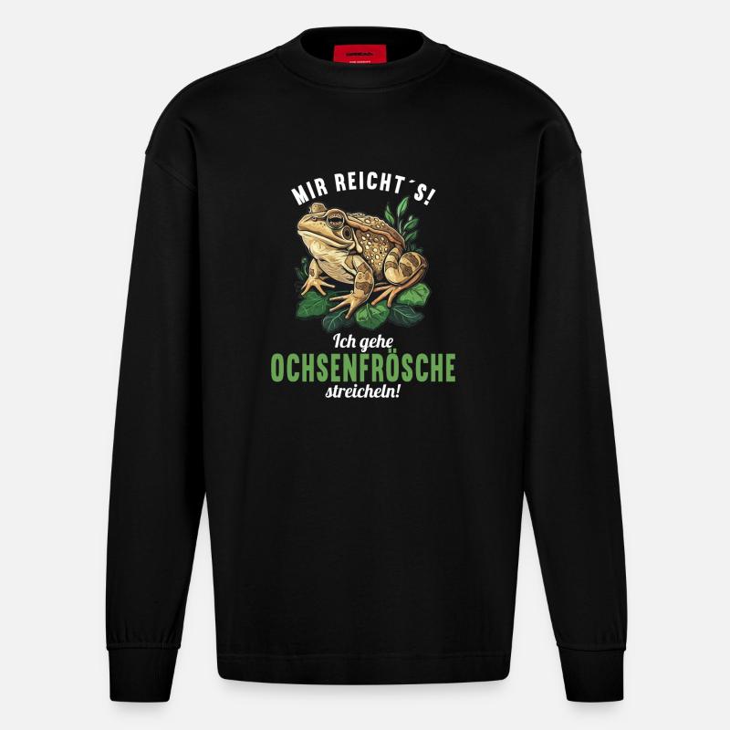 Ochsenfrösche Ochsenfrosch - Heavyweight Oversized Organic Langarmshirt Made in EU - SOLID BLACK