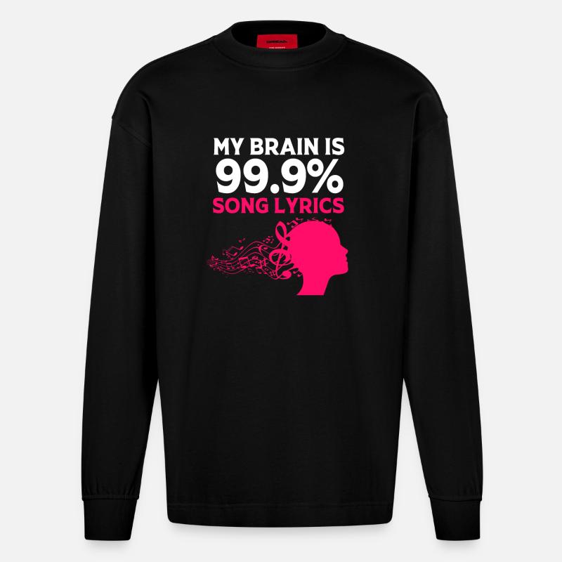 Karaoke - Heavyweight Oversized Organic Langarmshirt Made in EU - SOLID BLACK