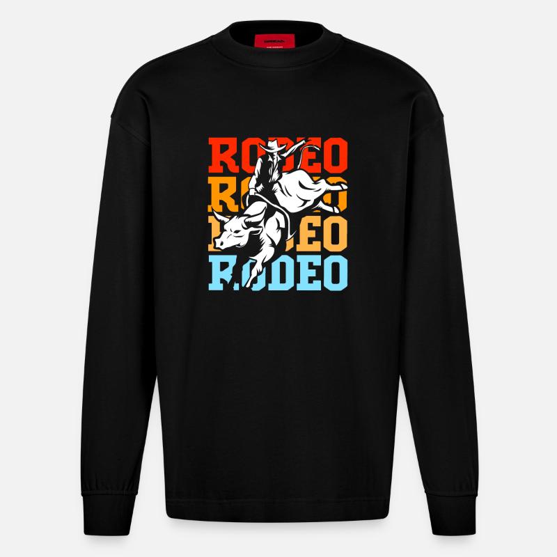 Rodeo - Heavyweight Oversized Organic Langarmshirt Made in EU - SOLID BLACK