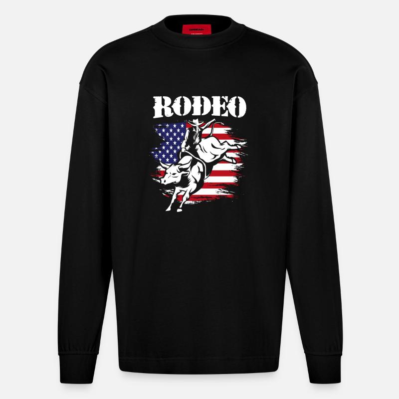 Rodeo - Heavyweight Oversized Organic Langarmshirt Made in EU - SOLID BLACK