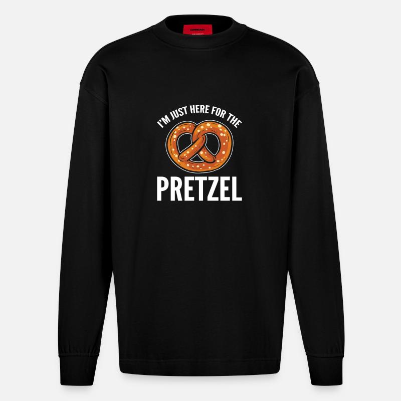 Brezel - Heavyweight Oversized Organic Langarmshirt Made in EU - SOLID BLACK