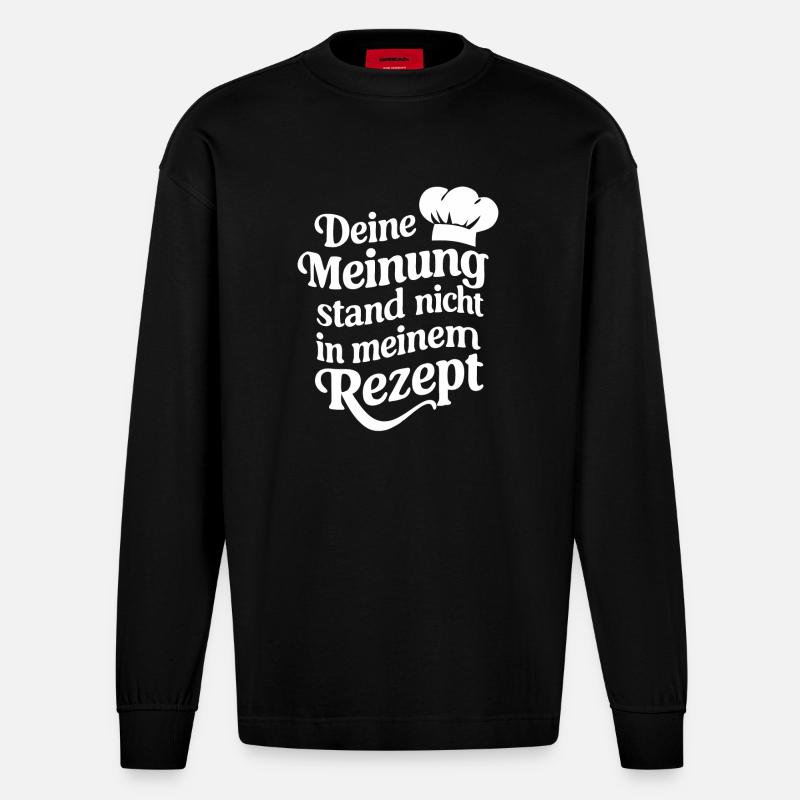 Chef Chef - Manches longues bio épais oversize fabriqué en UE - SOLID BLACK