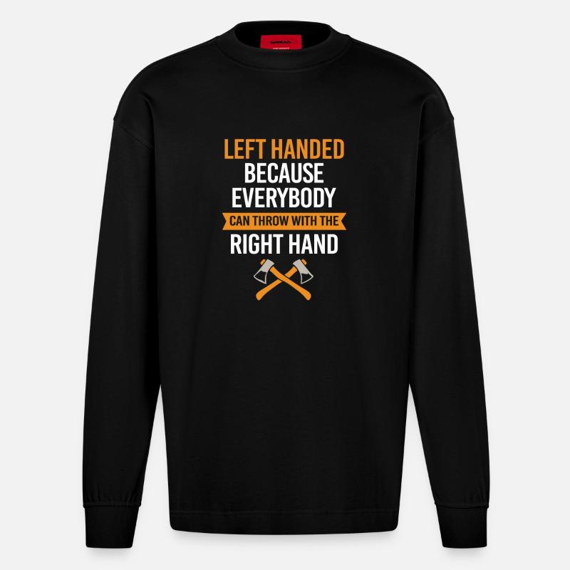 Axt - Heavyweight Oversized Organic Langarmshirt Made in EU - SOLID BLACK