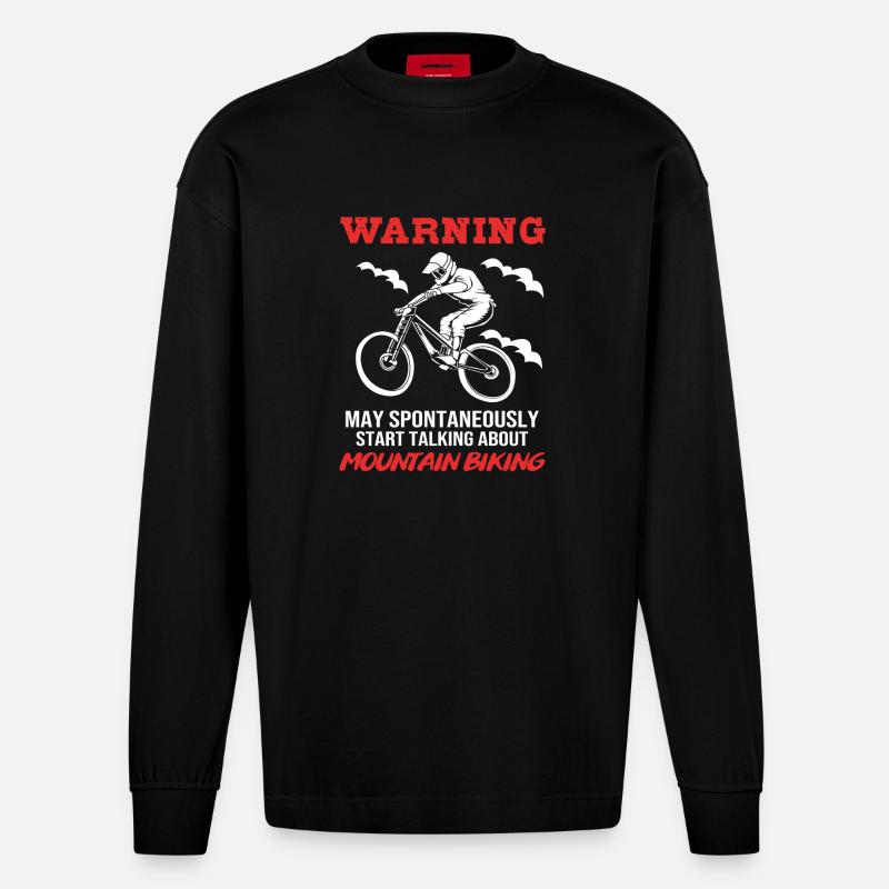 VTT VTT VTT - Manches longues bio épais oversize fabriqué en UE - SOLID BLACK