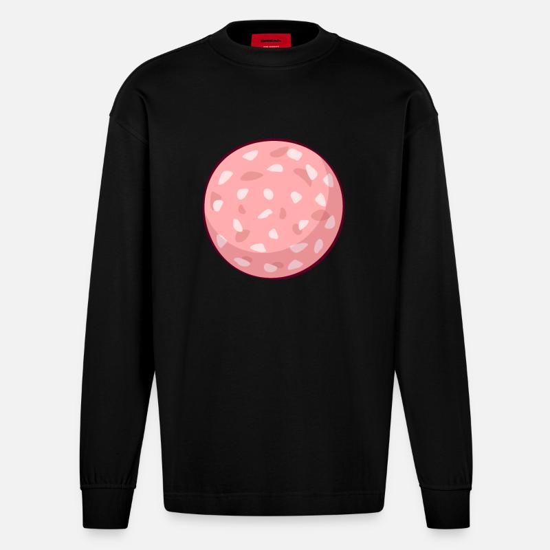 Fleischwurst Kostüm Fleischer Fleisch Wurst - Heavyweight Oversized Organic Langarmshirt Made in EU - SOLID BLACK