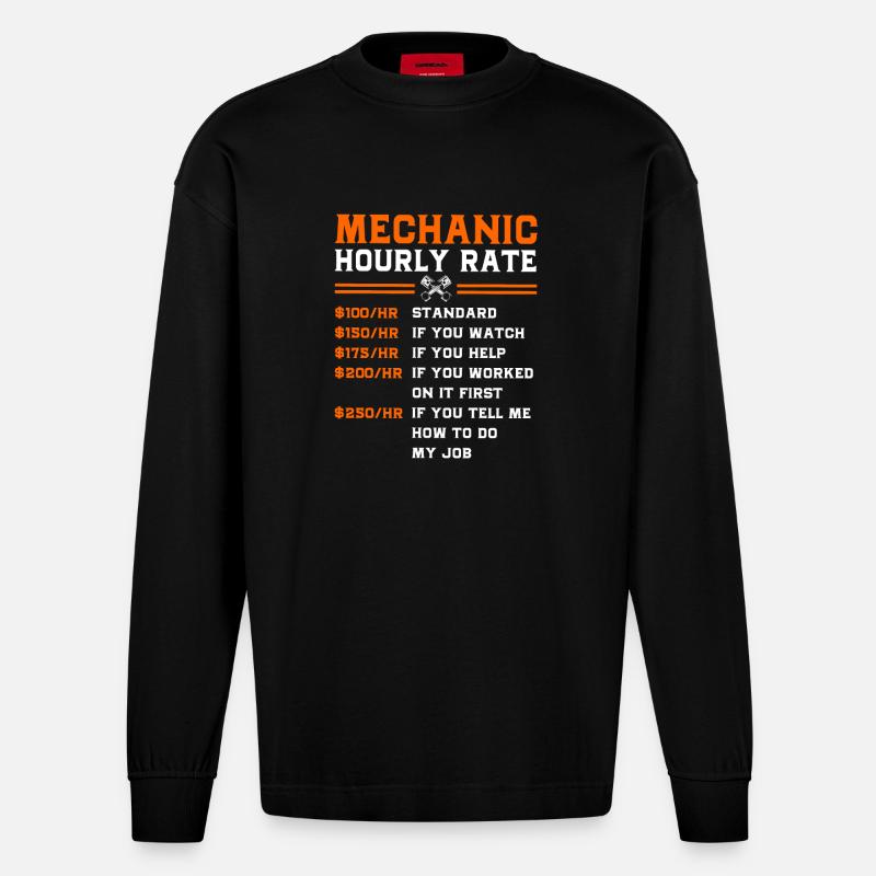 Autofahrer - Heavyweight Oversized Organic Langarmshirt Made in EU - SOLID BLACK