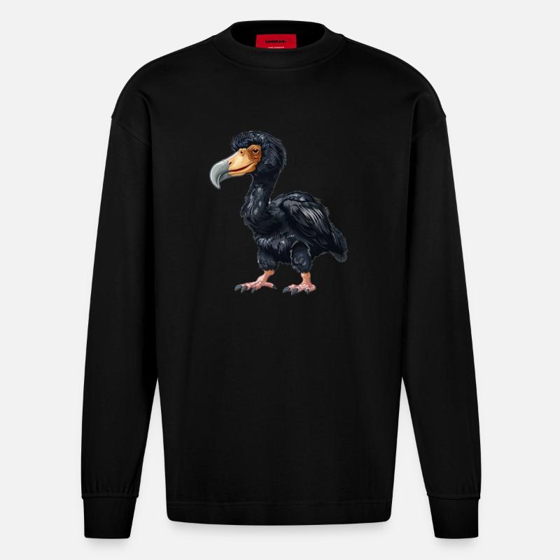 Dodos Dodo - Heavyweight Oversized Organic Langarmshirt Made in EU - SOLID BLACK