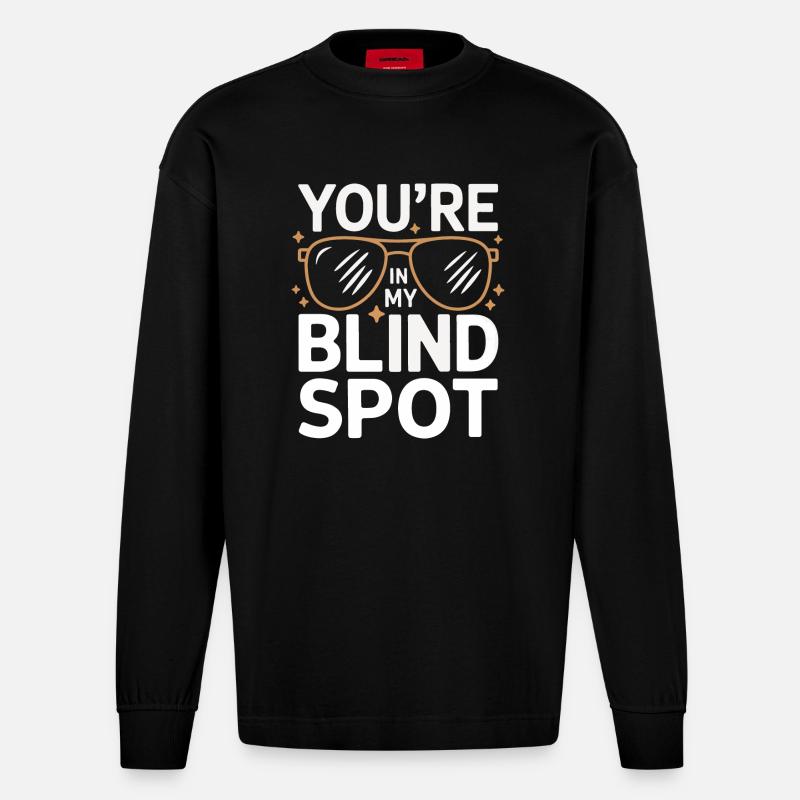 Blinde Blindheit Sehbehinderte Menschen - Heavyweight Oversized Organic Langarmshirt Made in EU - SOLID BLACK