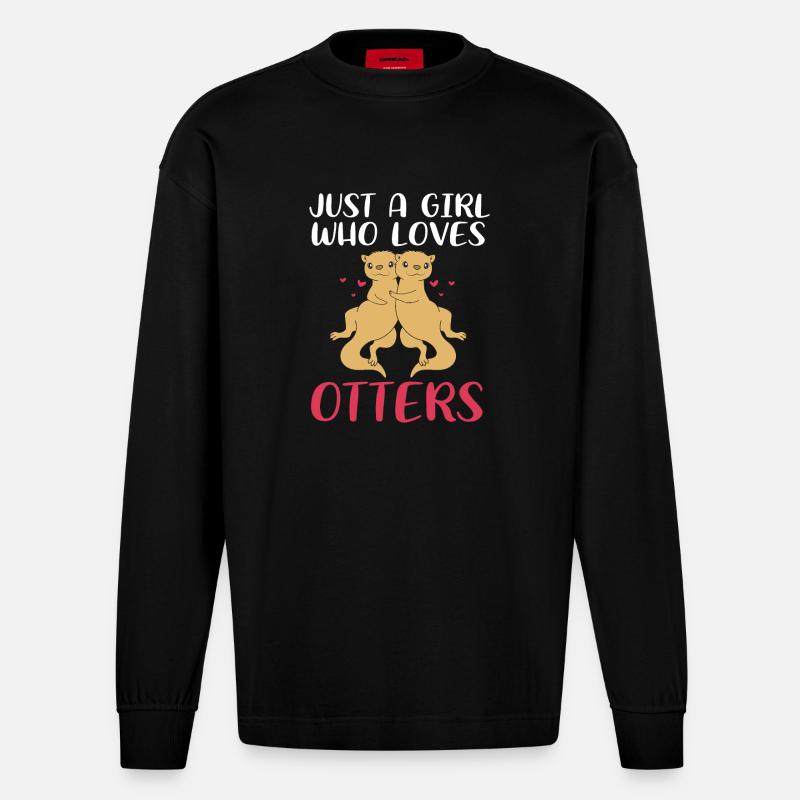 Otter - Heavyweight Oversized Organic Langarmshirt Made in EU - SOLID BLACK